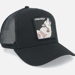 Goorin Bros The Lone Wolf Black Trucker Cap